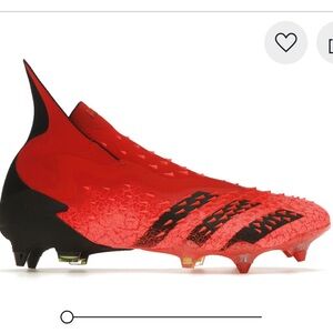 Adidas Predator Freak+ SG Cleats - Red and Black